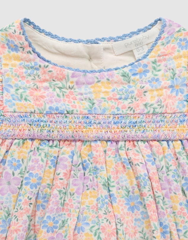 Purebaby - Smocked Dress -Kids-Babies