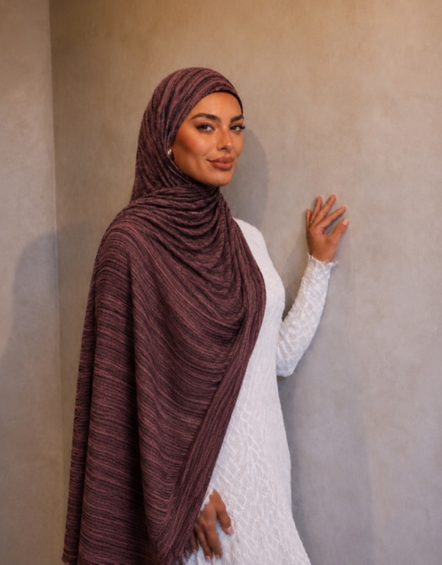 Mod Squad - Rayon Wave Hijab - Rosy Pink
