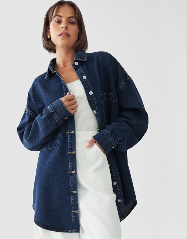 The Fated - Val Oversized Denim Shacket
