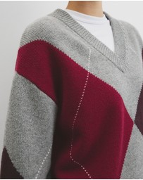 Country Road - Extrafine Merino Argyle Knit