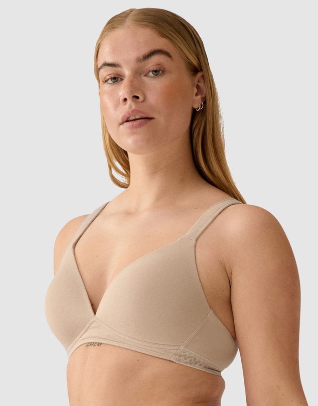 Naturana - Cotton Lightly-Padded Wirefree Cotton T-Shirt Bra