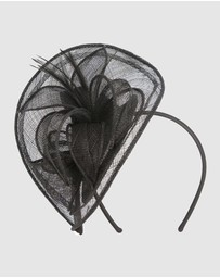 Max Alexander - Black Sinamay Racing Fascinator