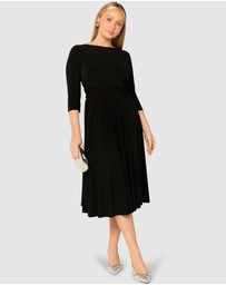SACHA DRAKE - 3/4 Sleeve Reverse Wrap Midi Dress