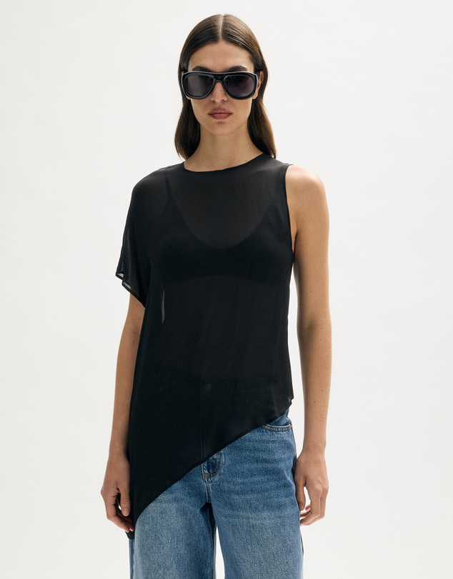 Minima Esenciales - Nila Draped Asymmetrical Top