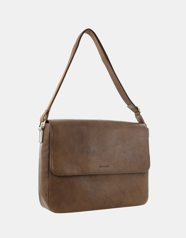 Pierre Cardin - Pierre Cardin Men's Leather Messenger Bag