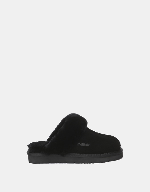 EVERAU - EverAU Ugg Muffin Slipper Suede Cow Suede Upper House Shoes