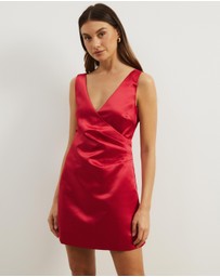 Atmos&Here - Nicky Structured Satin Mini Dress