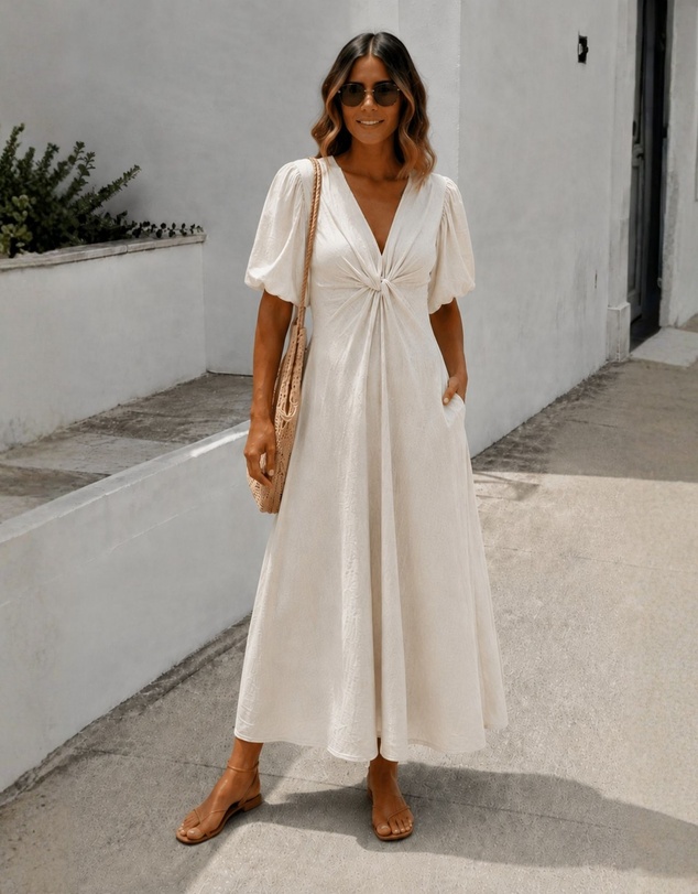 Esther & Co - Lilia Dress - Cream Whisper