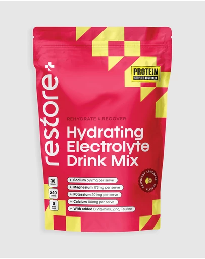 Protein Supplies Australia - Raspberry Lemonade Restore Electrolyte Drink Mix - 240g