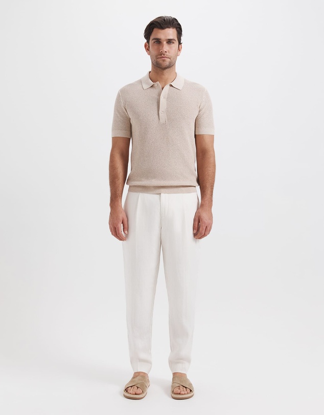 SABA - Dario Crochet Knit Polo