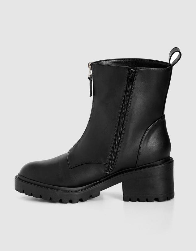 City Chic - WIDE FIT Zelda Zip Ankle Boot