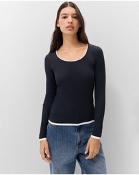 UNISON - Double Layer Long Sleeve Top