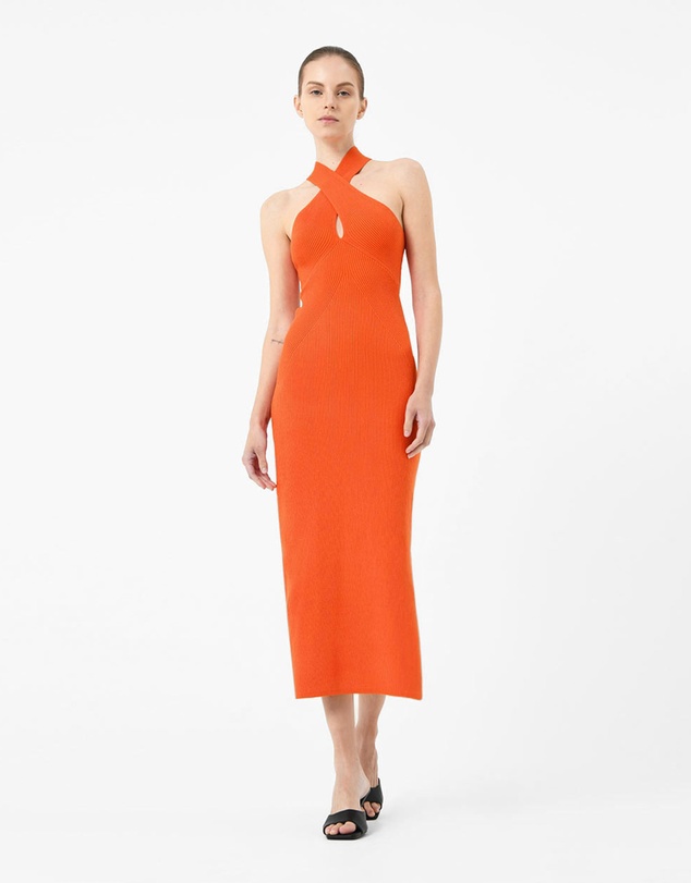 Forcast - Beatrix Criss-Cross Neckline Knit Dress
