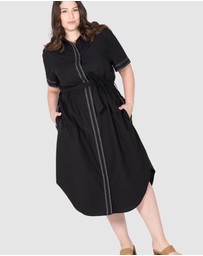 Love Your Wardrobe - Alyssa Contrast Stitch Dress