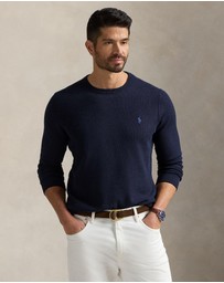 Polo Ralph Lauren - Mesh-Knit Cotton Crewneck Sweater