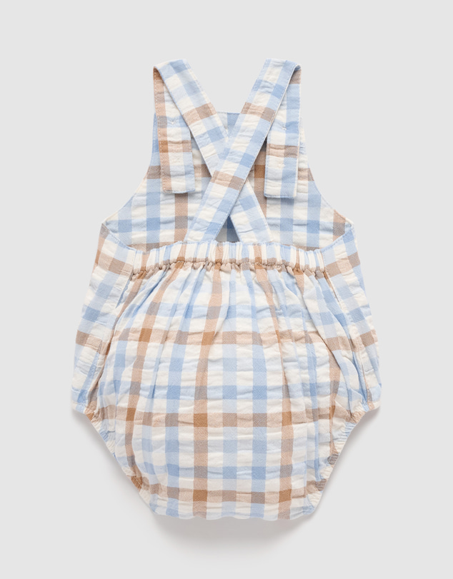 Purebaby - Check Overall-Kids-Babies
