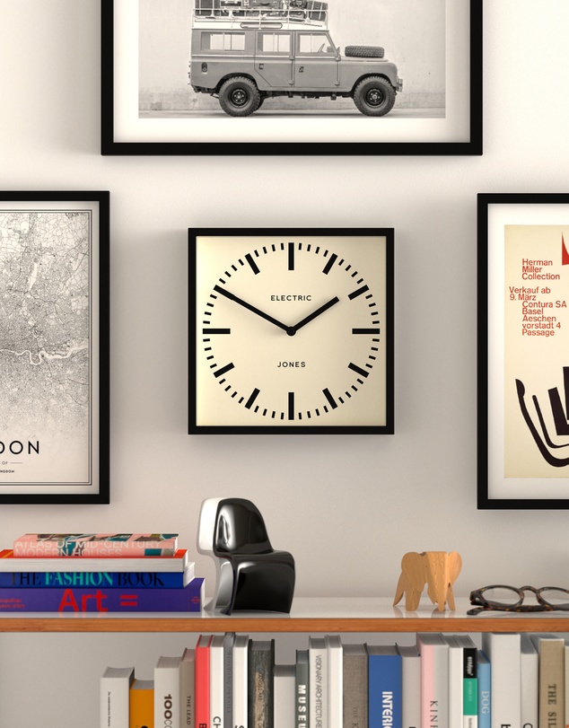 Newgate - Newgate Jones Box Wall Clock Black