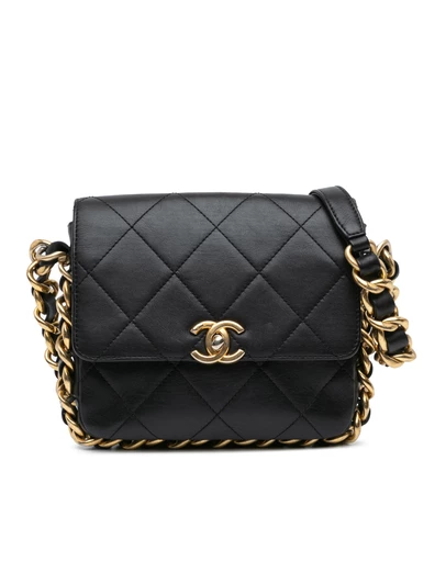 Chanel - Pre-Loved Small Quilted Calfskin Framing Chain Flap
