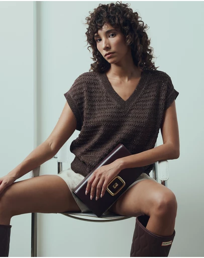 IDA+S - Reni Metallic Cotton Knit Top