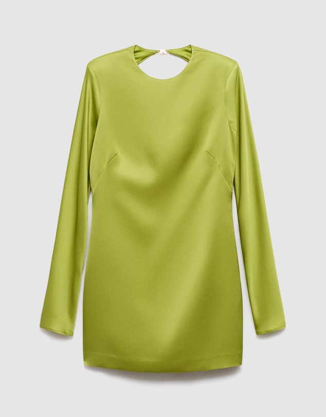 M.N.G - Open-Back Satin-Effect Dress