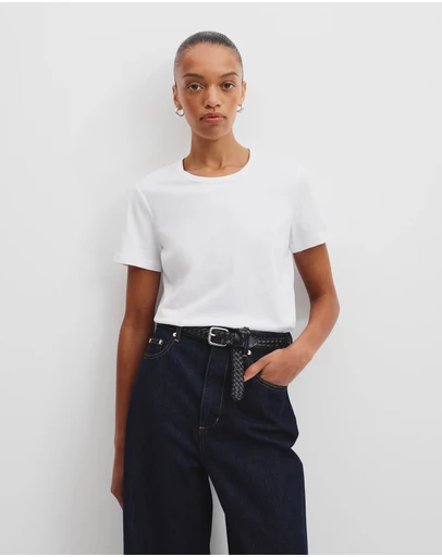 Country Road - Australian Good Earth Cotton Slub Short Sleeve T-shirt