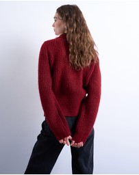 TOPSHOP - Topshop Knitted Collar Zip Ring Cardigan