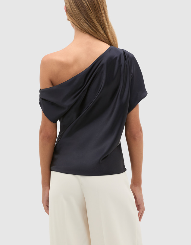 Seed Heritage - Satin Drape Shoulder Top