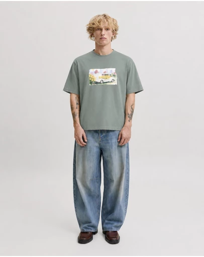 Jack & Jones - JOR Nørrebro SS Crew Neck Watercolour Tee
