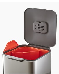Joseph Joseph - Totem Compact 40L Waste Separation & Recycling Unit (Stainless Steel)