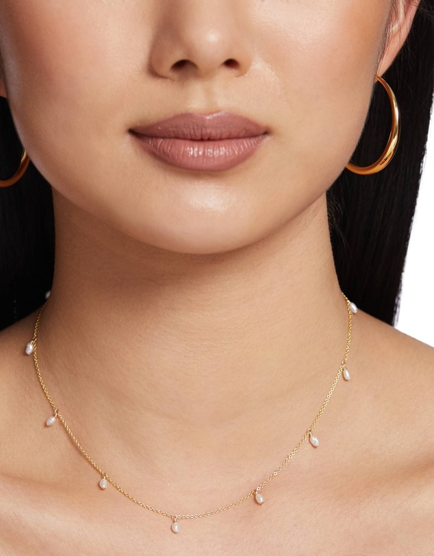 Alana Maria - Prim Freshwater Pearl Necklace - Gold