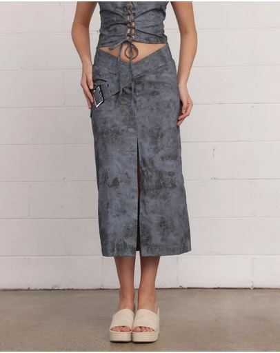 Dazie - Painted Dreams Midi Skirt