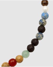 Kuzzoi - ICONIC EXCLUSIVE - Necklace Men Gemstones Pearl 925 Sterling Silver