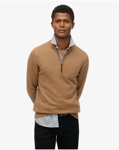 Superdry - Slim Fit Essentials Cotton Half Zip