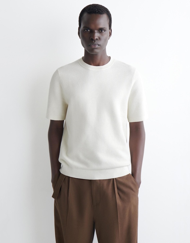 COS - Waffle-Knit Cotton T-Shirt