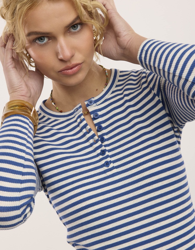 Obus - Traveller Waffle Henley Top