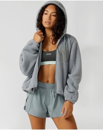 Lorna Jane - Teddy Sherpa Zip Thru Hoodie