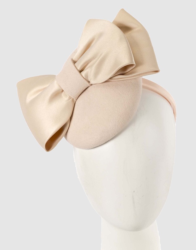 Max Alexander - Felt Winter Pillbox Fascinator with Bow