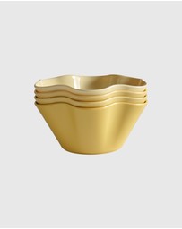 Greg Natale - Floral Bowl Yellow, Set of 4