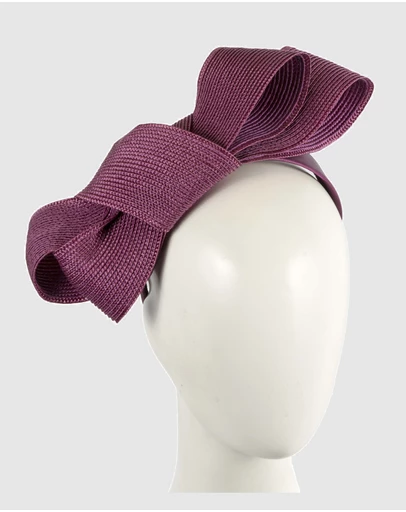Max Alexander - Maroon Bow Racing Fascinator