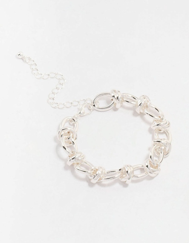 Lovisa - Silver Plated Knotted Chain Bracelet