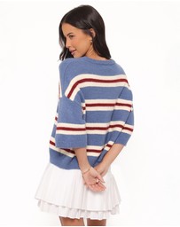 Petal & Pup - Lilith Knit Top - Blue Stripe