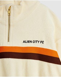 Mini Rodini - Alien City FC Half Zip Terry Sweatshirt - Babies-Kids