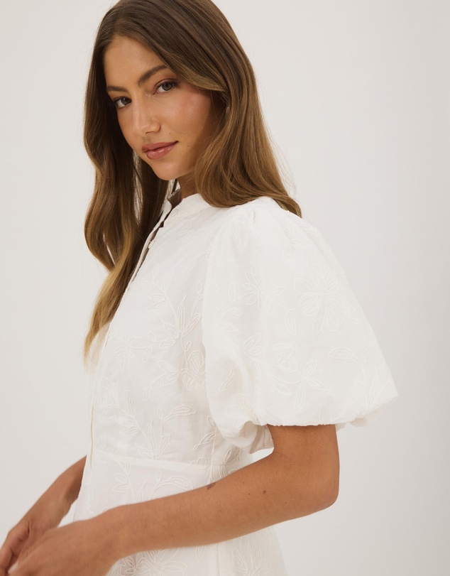 Atmos&Here - Pippa Puff Sleeve Midi Dress