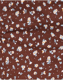 Petal & Pup - Madison Linen Cropped Tank - Brown Floral