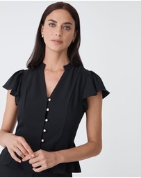Forcast - Carissa Gathered Sleeve Top