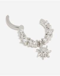 Lovisa - Surgical Steel Cubic Zirconia Celestial Star Drop Clicker Ring