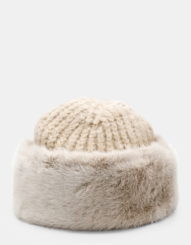 Morgan & Taylor - Kara Faux Fur Hat in Cream