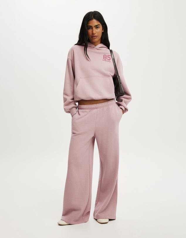 Cotton On - Graphic Boxy Fleece Hoodie
