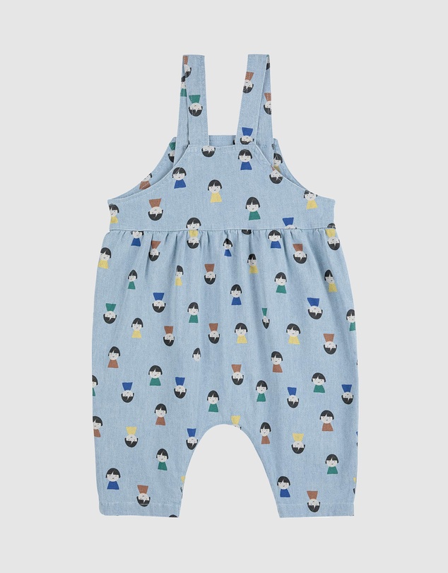 Bobo Choses - Game Pawns All Over Light Denim Overalls - Babies