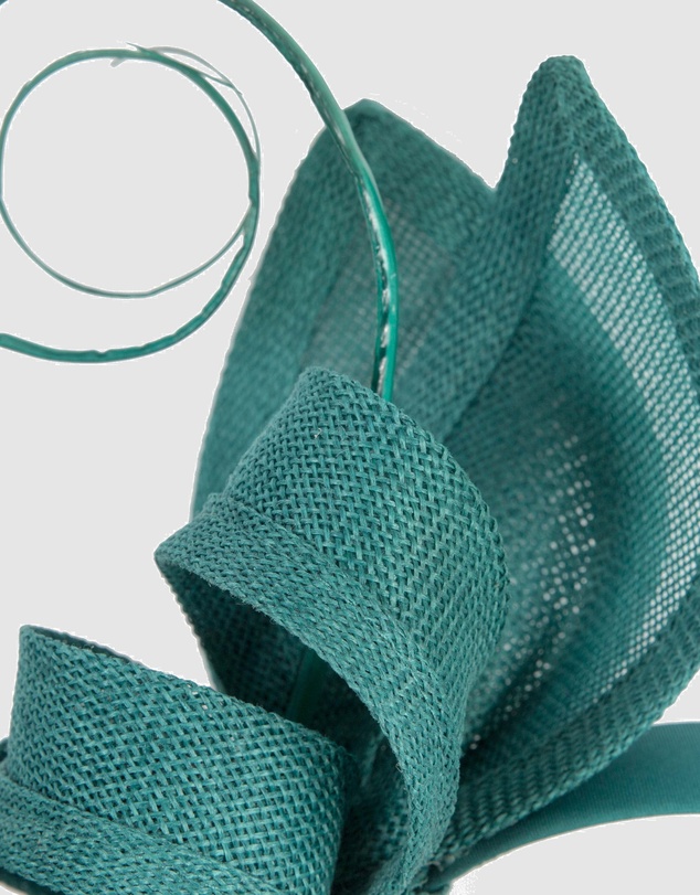 Max Alexander - Teal Bow Fascinator